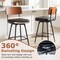 Set of 2 Counter Bar stools 27" with Padded Seat and Metal Legs